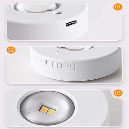 Puck Lights with Remote Magnetic under Cabinet Indoor Lighting 500Mah USB Rechargeable Dimmable under Counter Lights with Remote