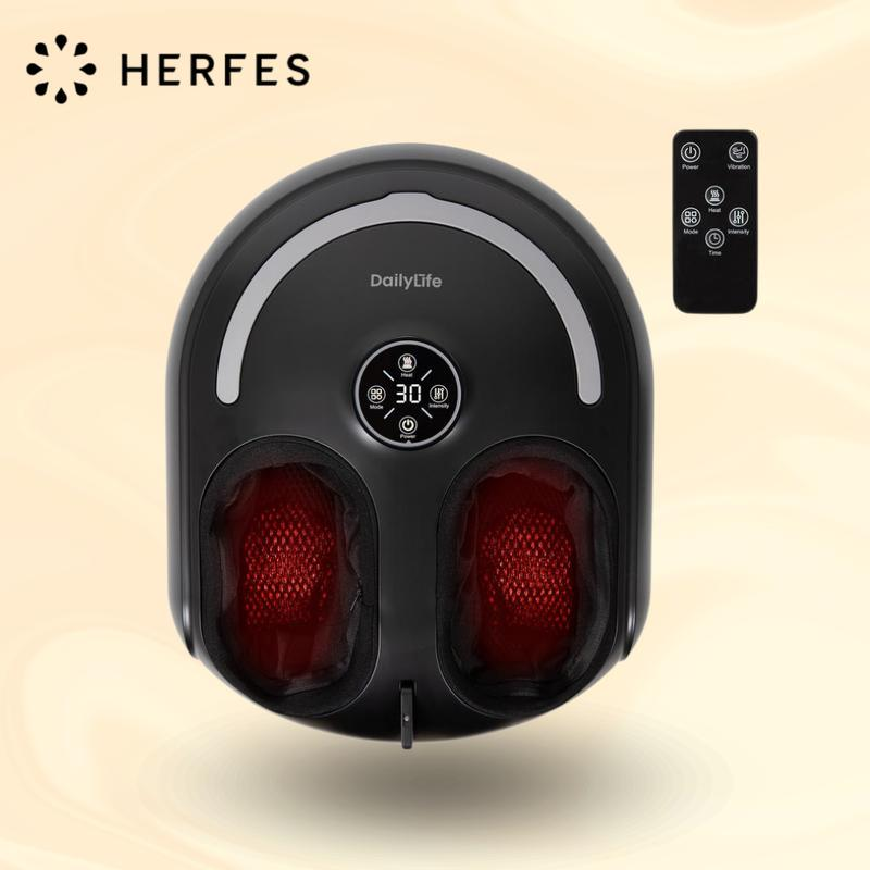 Heated Foot Massager with Deep Tissue Kneading Therapy & Air Compression, Promotes Blood Circulation, Foot Comfort, Adjustable Settings for Sensitive Feet, Tiktokshopholidayhaul Christmasgift White Elephant Gift