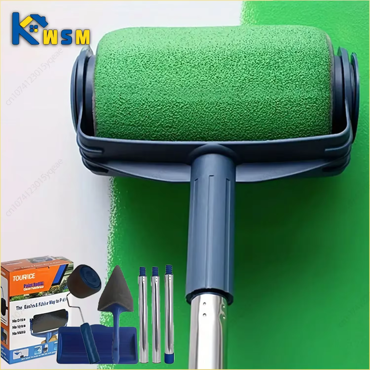 5-Piece Set Multifunctional Paint Roller Angle Brush Handle Tool Wall Paint Roller DIY Household Easy-To-Operate Paint Brush
