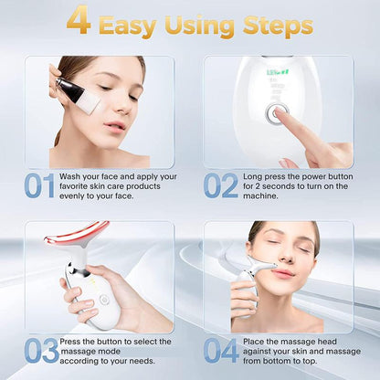 Neck Massager, Facial and Neck Massage Tool, Suitable for Facial, Neck, and Leg Massage, for Women and Men, Facial Beauty Instrument, Facial Beauty Massagers