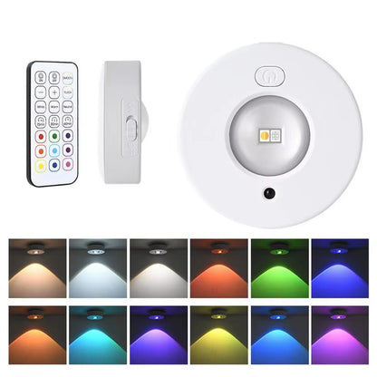 Puck Lights with Remote Magnetic under Cabinet Indoor Lighting 500Mah USB Rechargeable Dimmable under Counter Lights with Remote